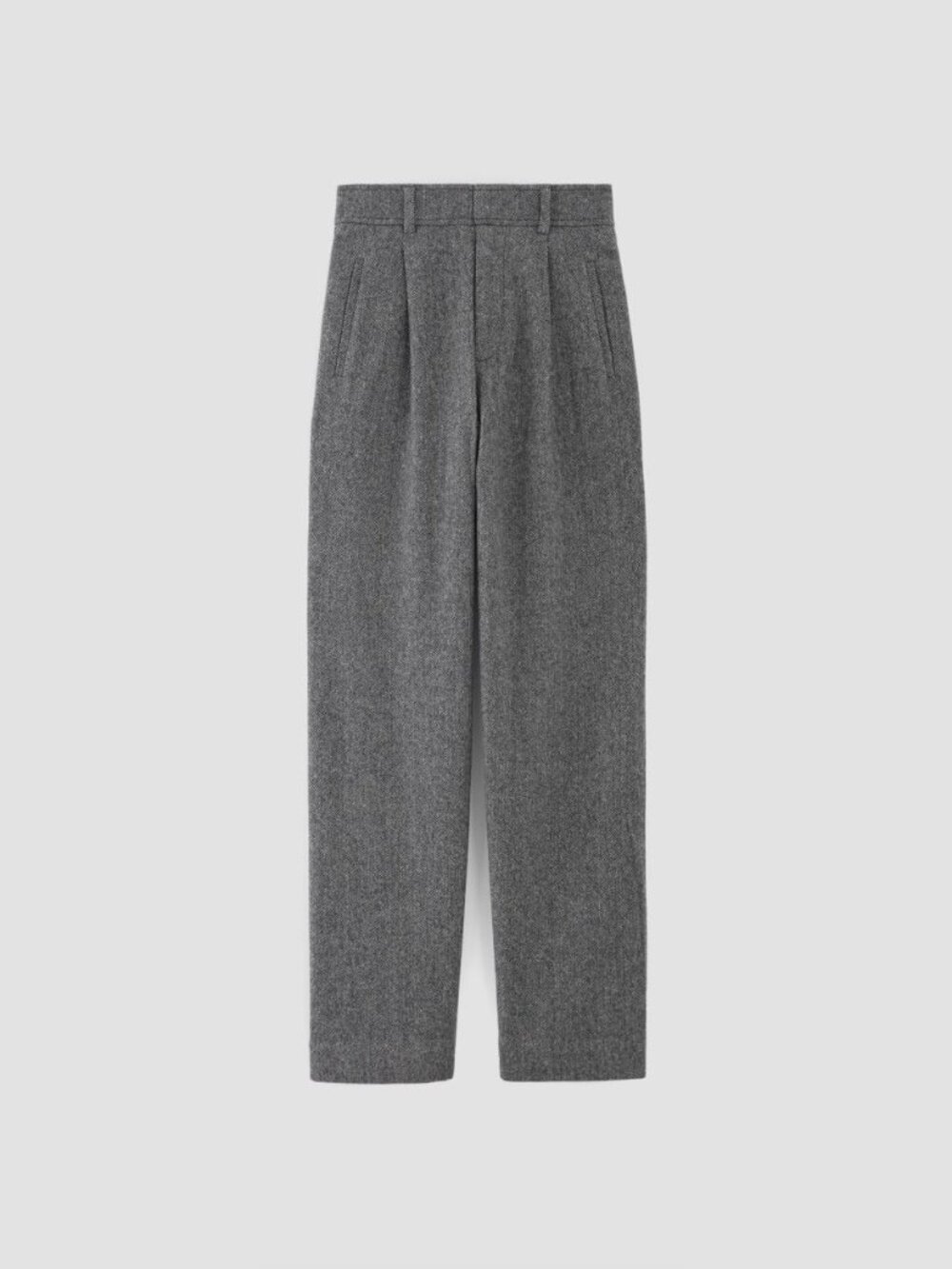 Everlane The Way High Drape Pant Size 6 Grey Herringbone